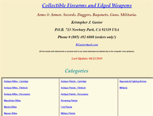 Tablet Screenshot of collectiblefirearms.com